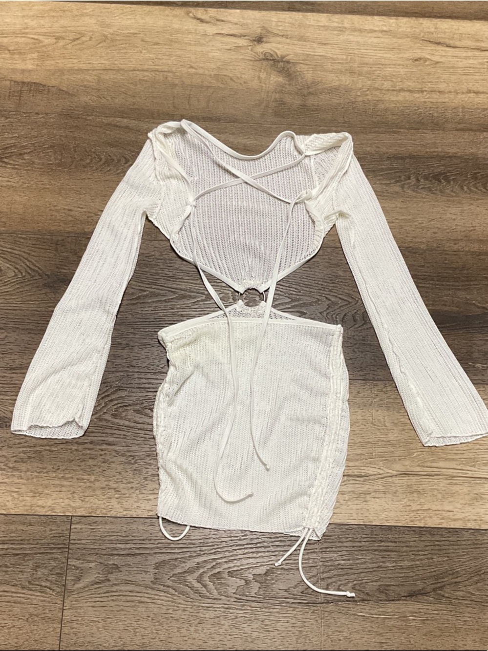 🌼SELLING IN BUNDLE ONLY🌼Princess Polly White Knit Two-Piece Cutout Set